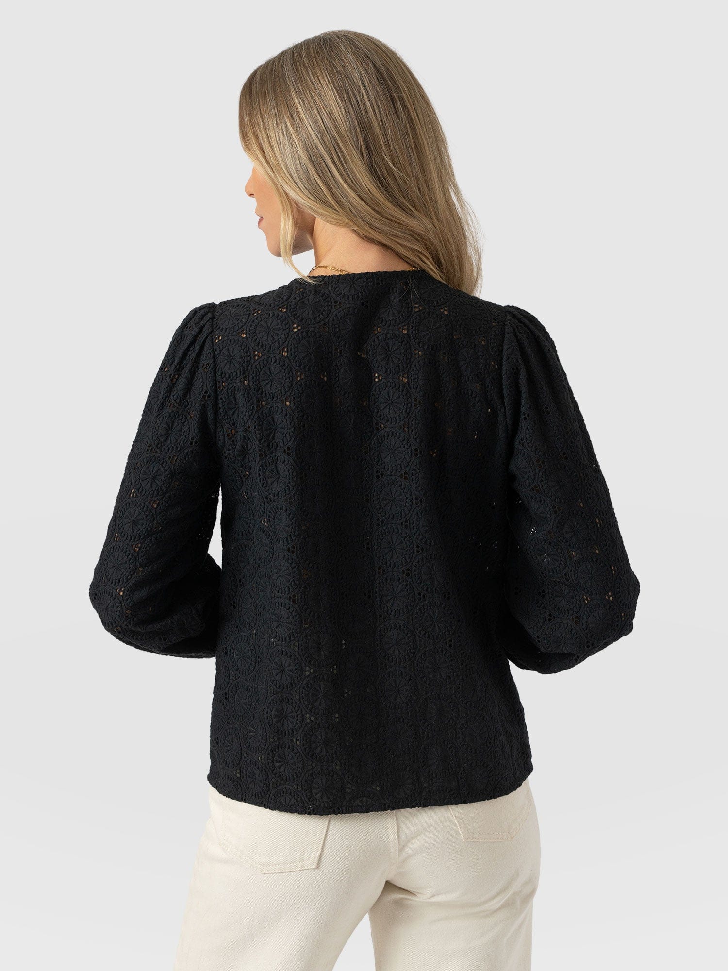 Tabitha Blouse - Black Broderie - Image 6
