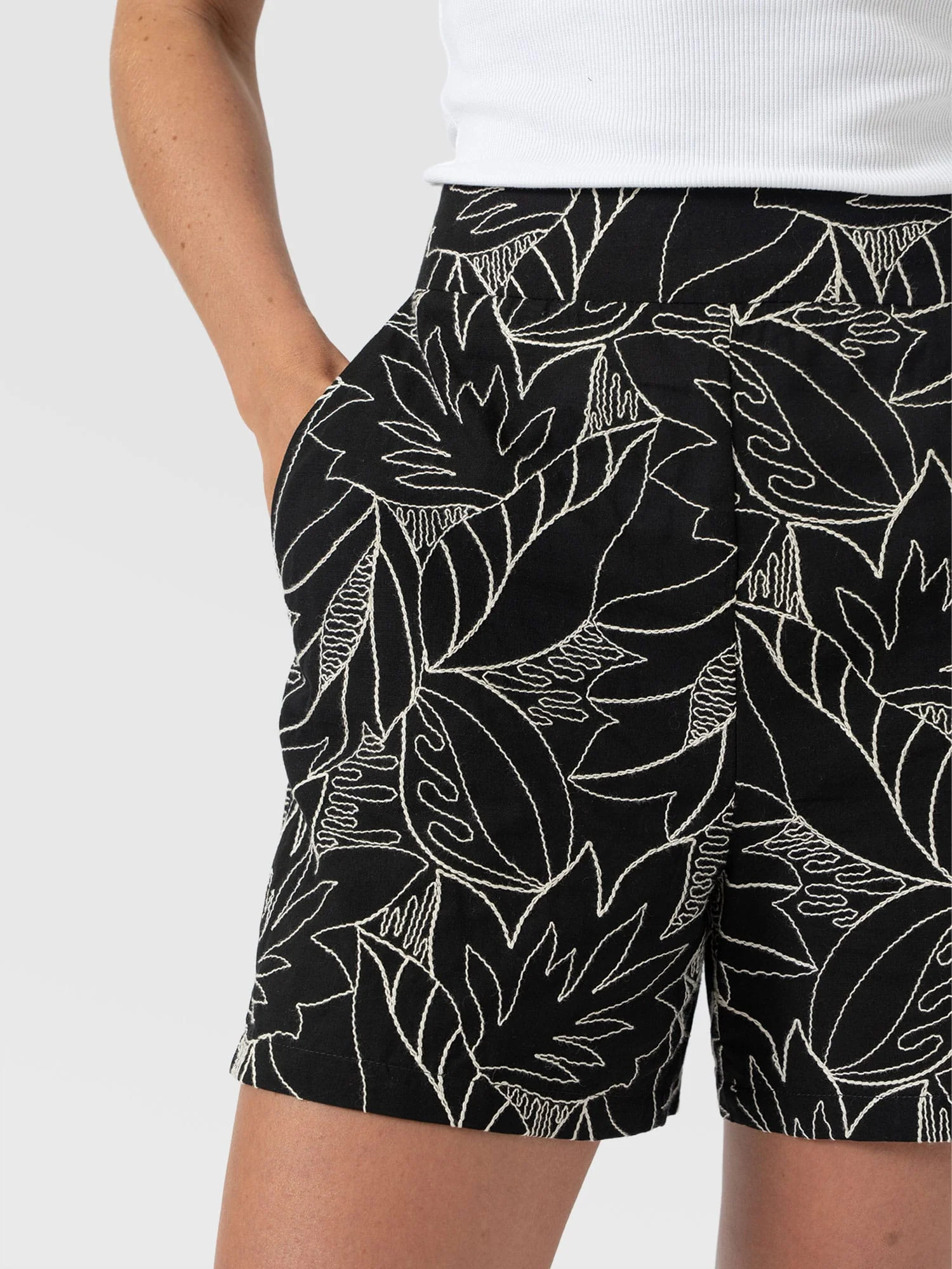 Tabitha Short - Black Embroidered - Image 5