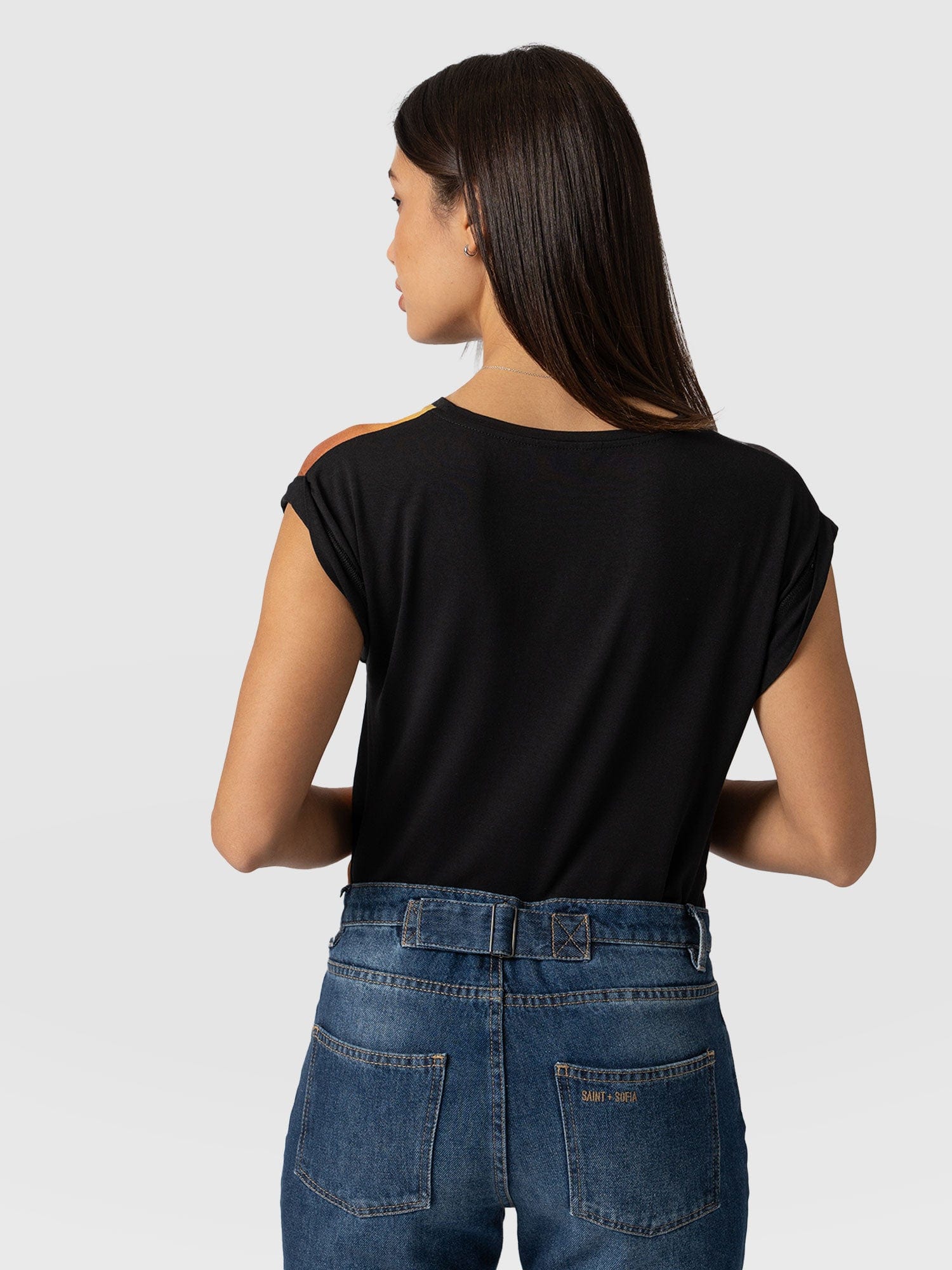 Turn Up Contrast Tee - Amber Gradient - Image 6