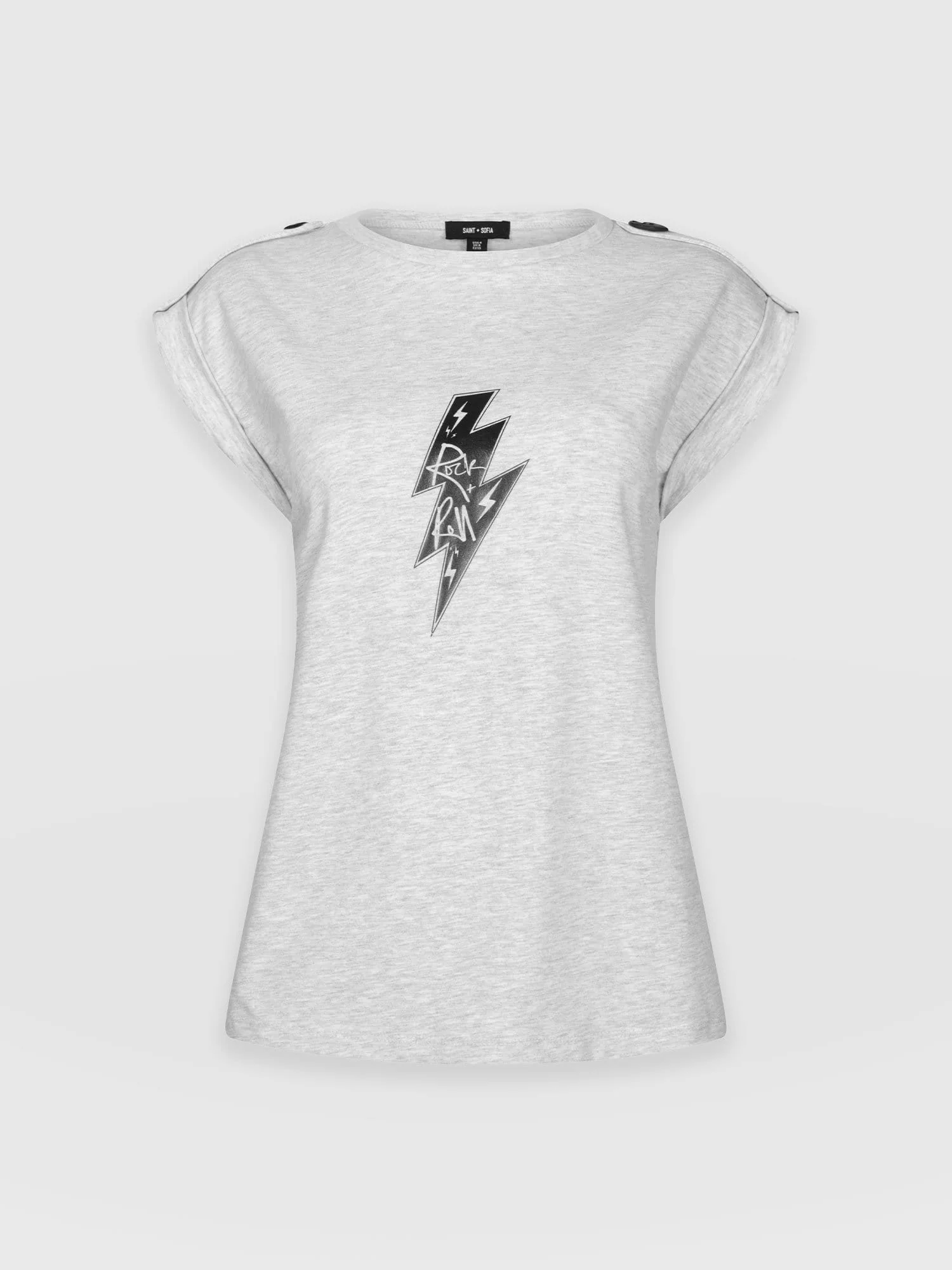 Turn Up Tee - Grey Rock N Roll - Image 7