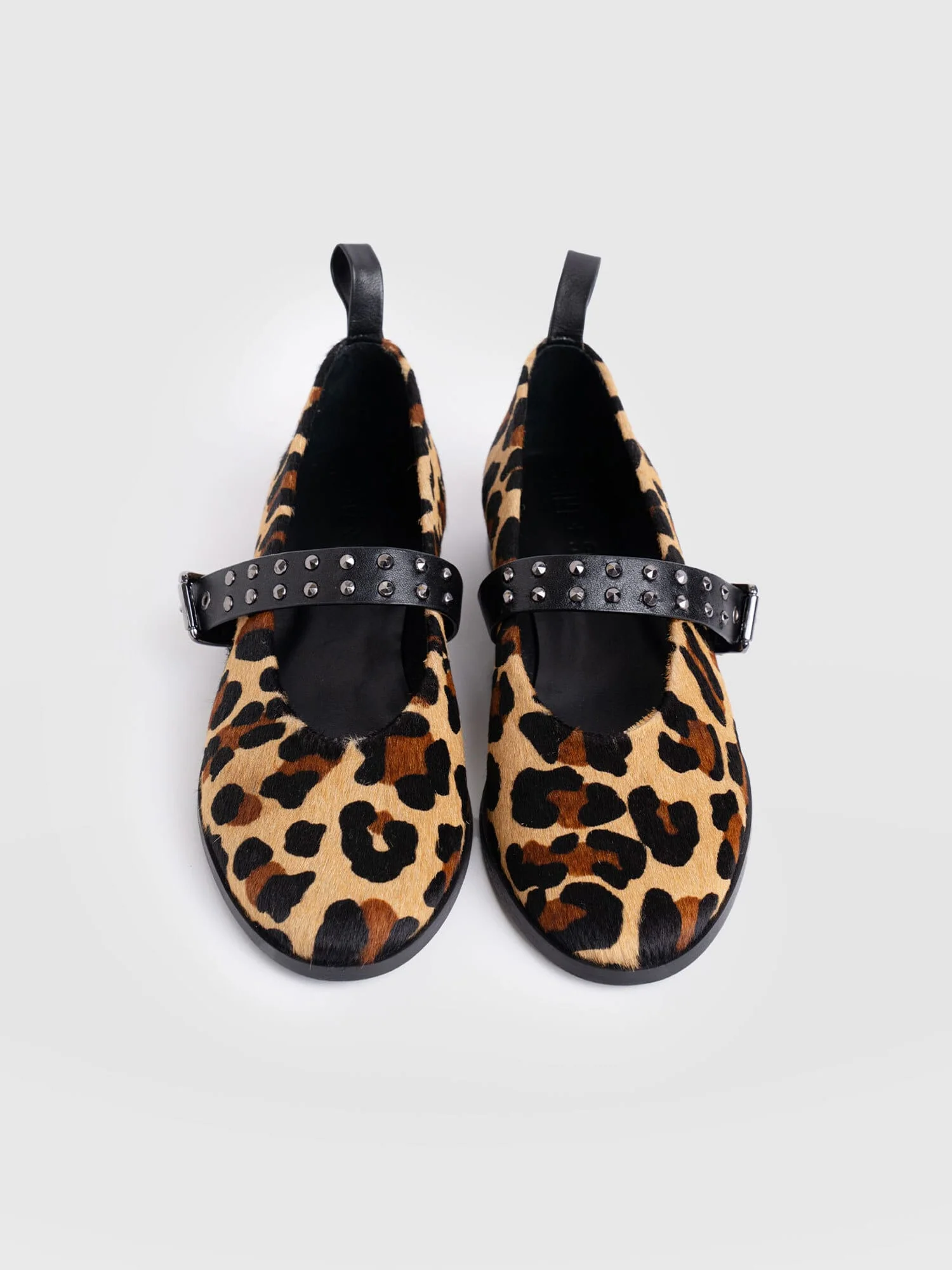 Vega Studded Ballerina Flats - Leopard - Image 4