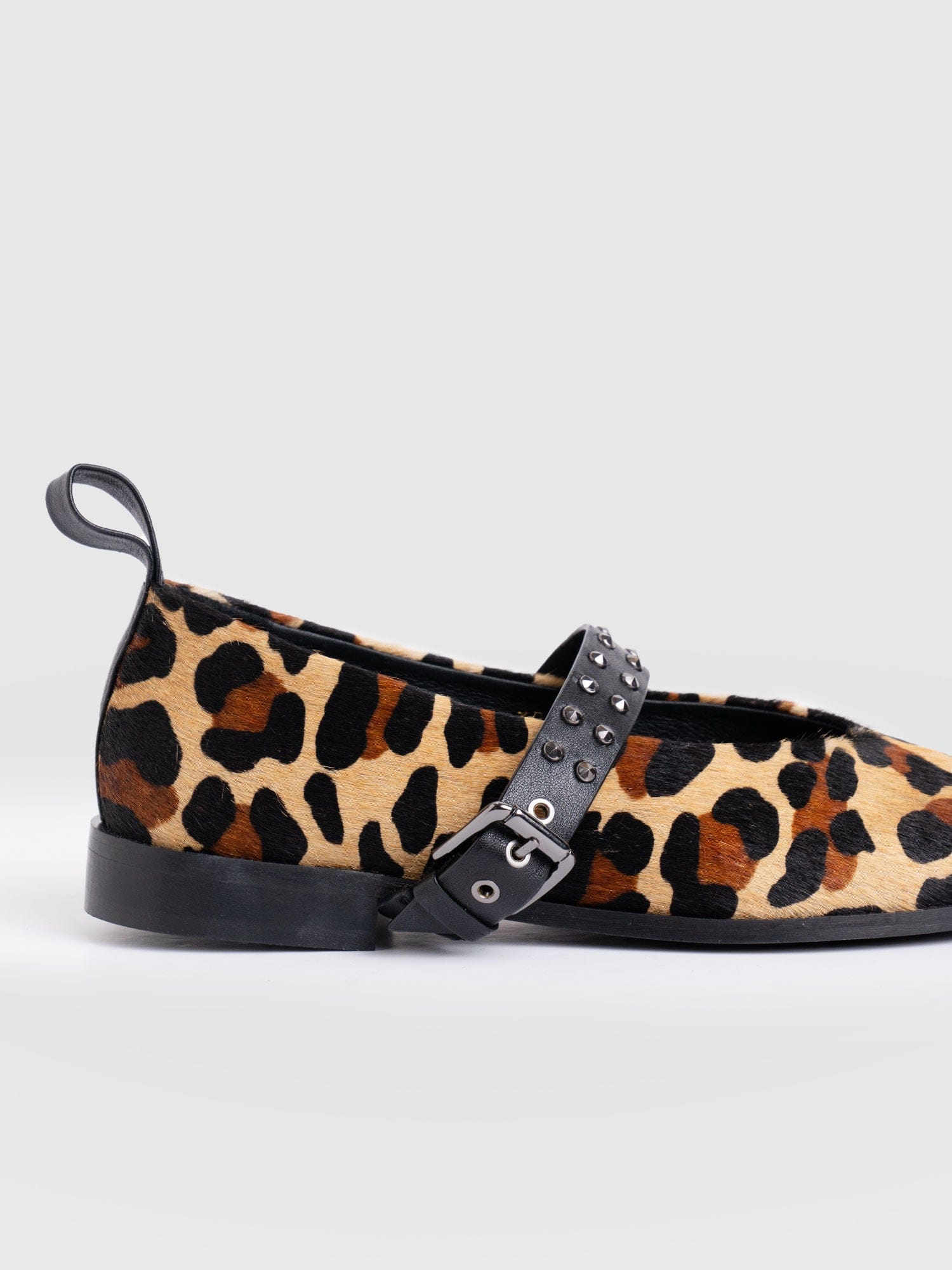 Vega Studded Ballerina Flats - Leopard - Image 5