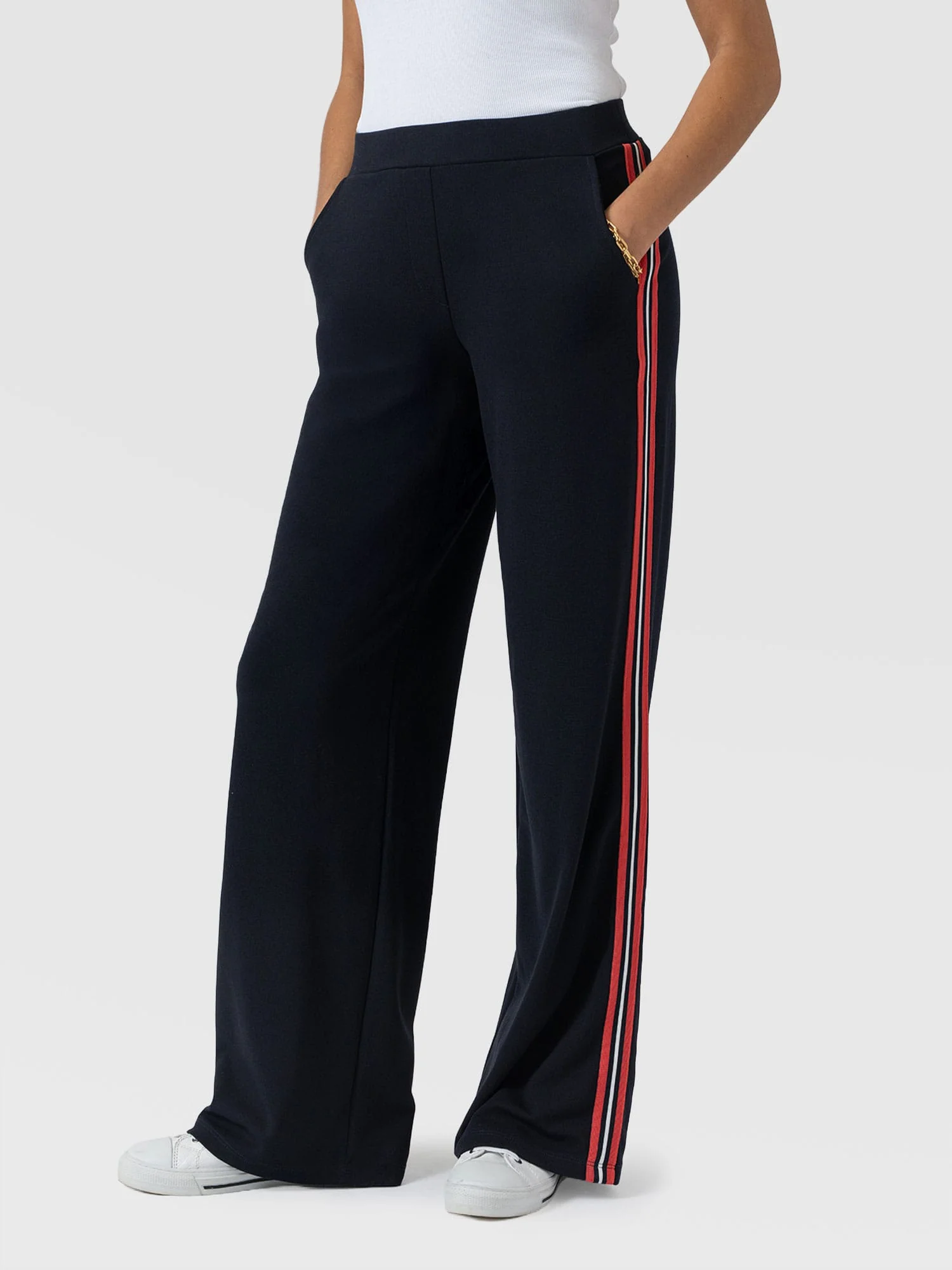 Victory Straight Leg Pant - Navy/Red Stripe - Image 3