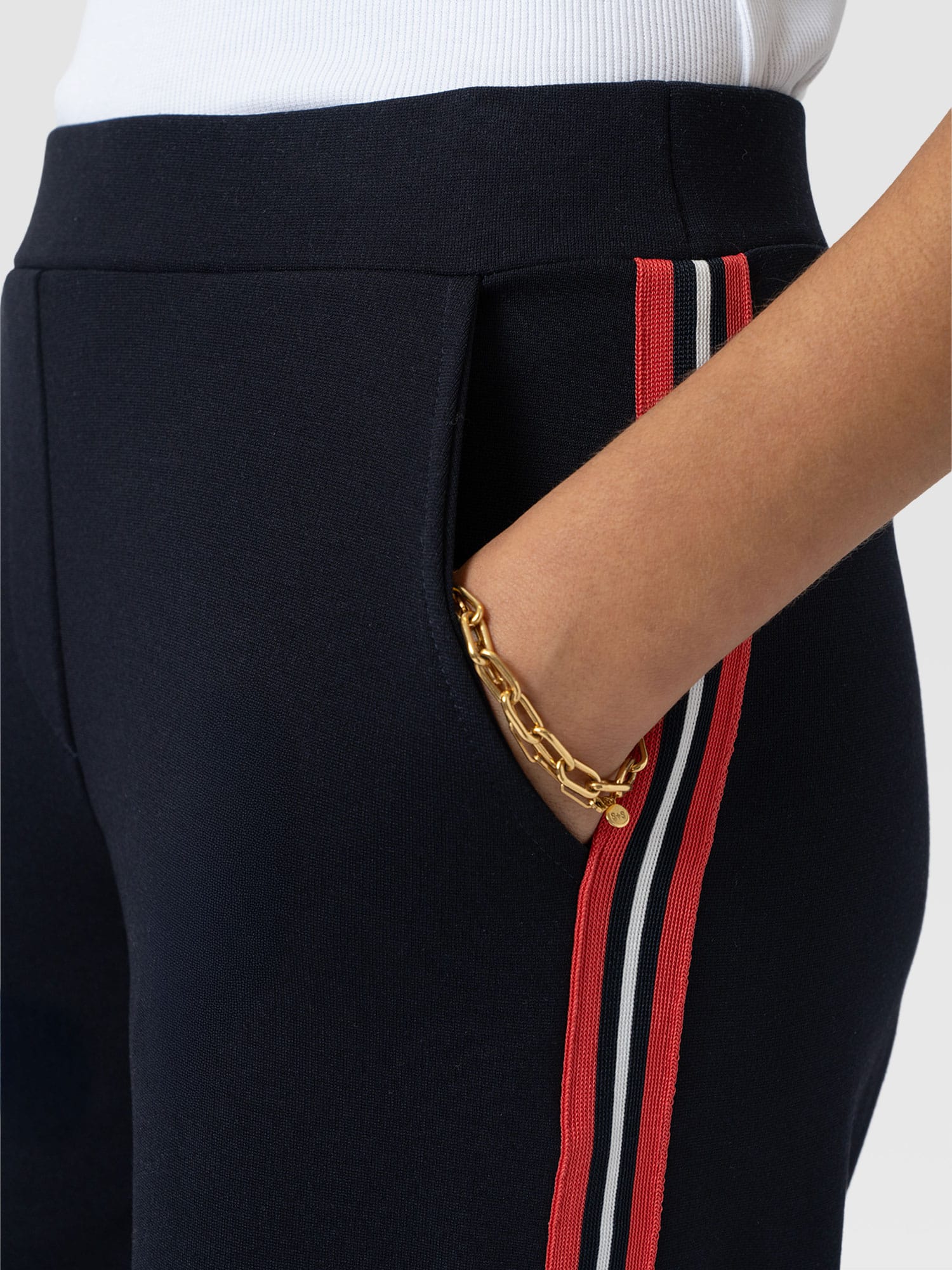 Victory Straight Leg Pant - Navy/Red Stripe - Image 5