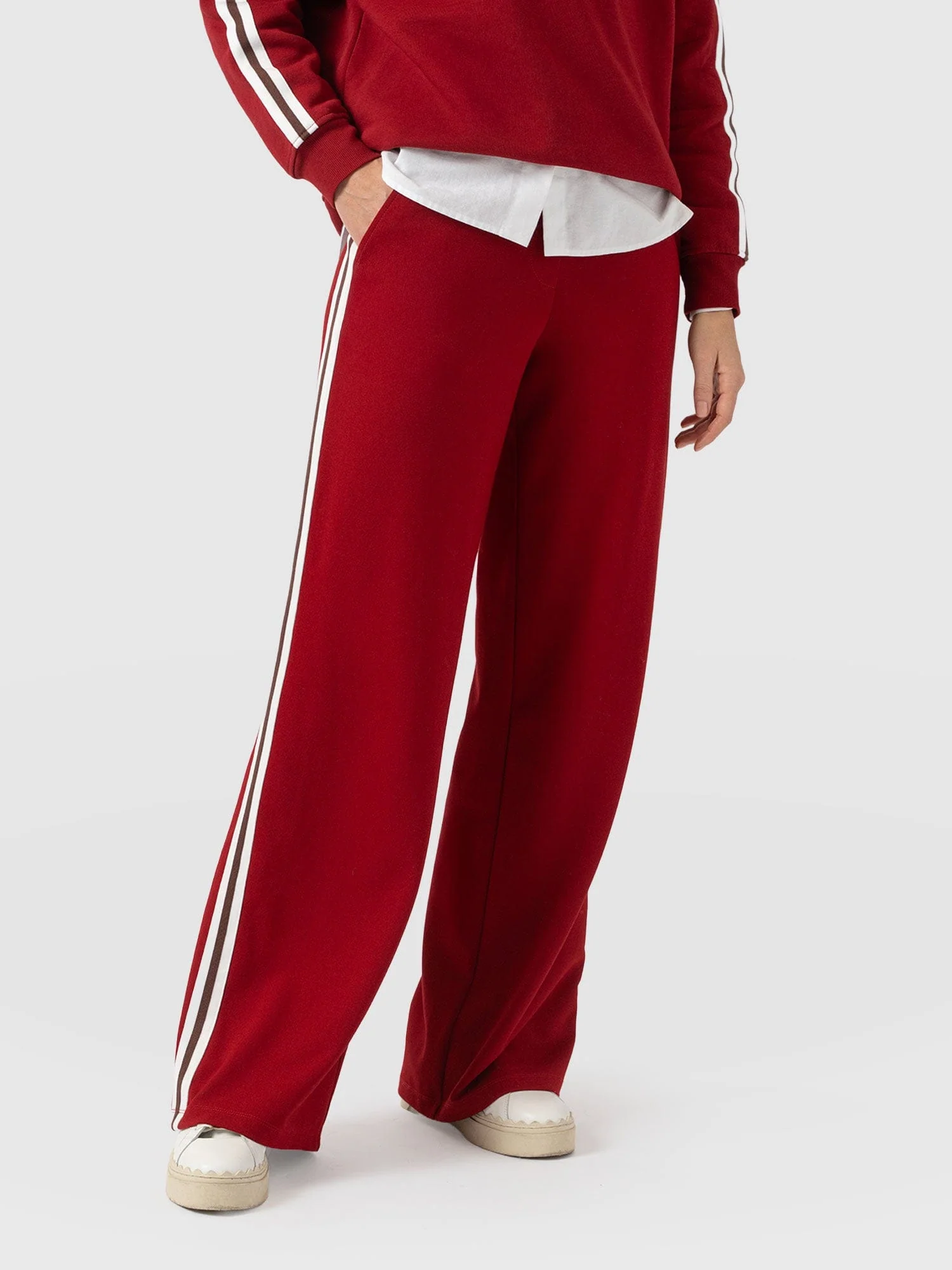 Victory Straight Leg Pant - Red - Brown Stripe - Image 3