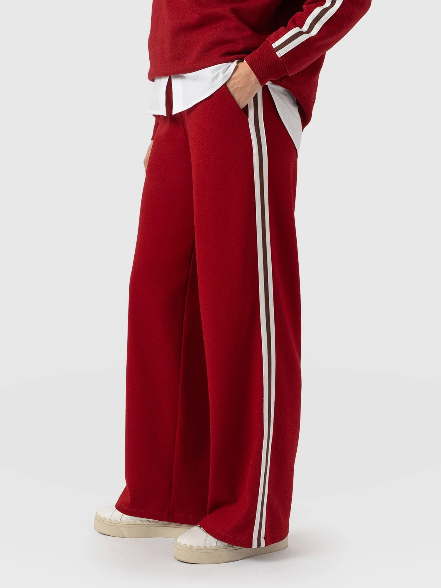 Victory Straight Leg Pant - Red - Brown Stripe - Image 4