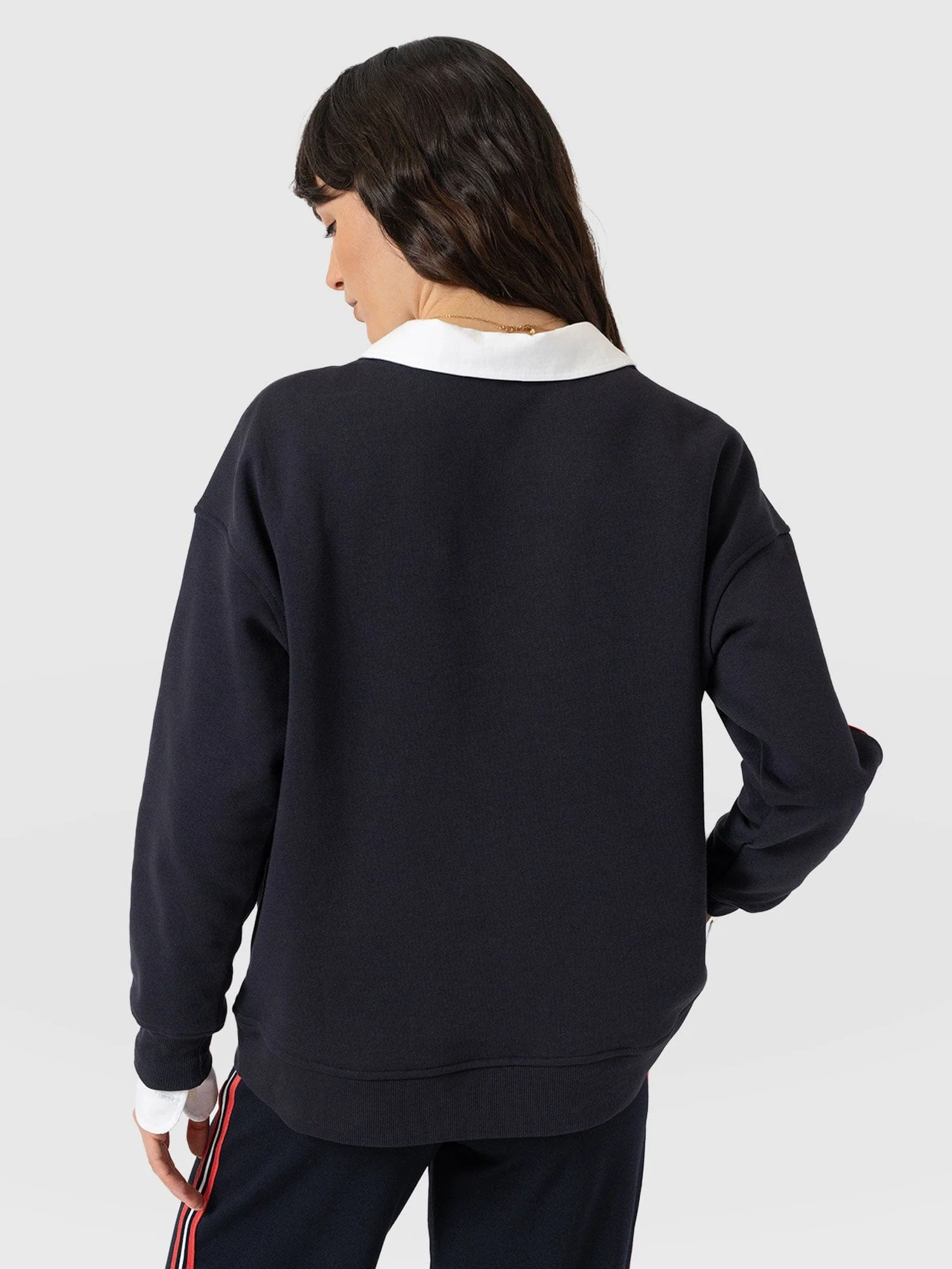 Victory Sweatshirt - Navy - Red Stripe - Image 6