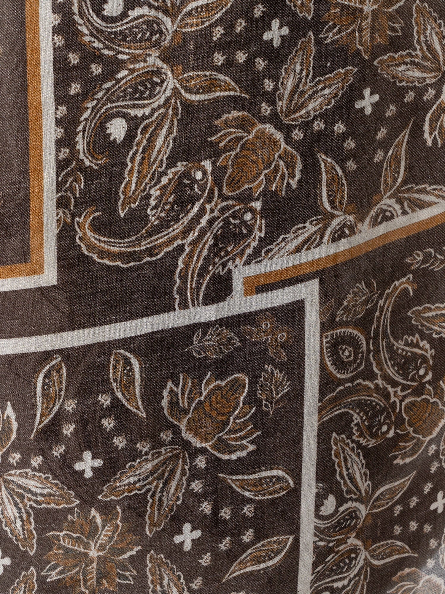 Wren Paisley Scarf - Brown - Image 6